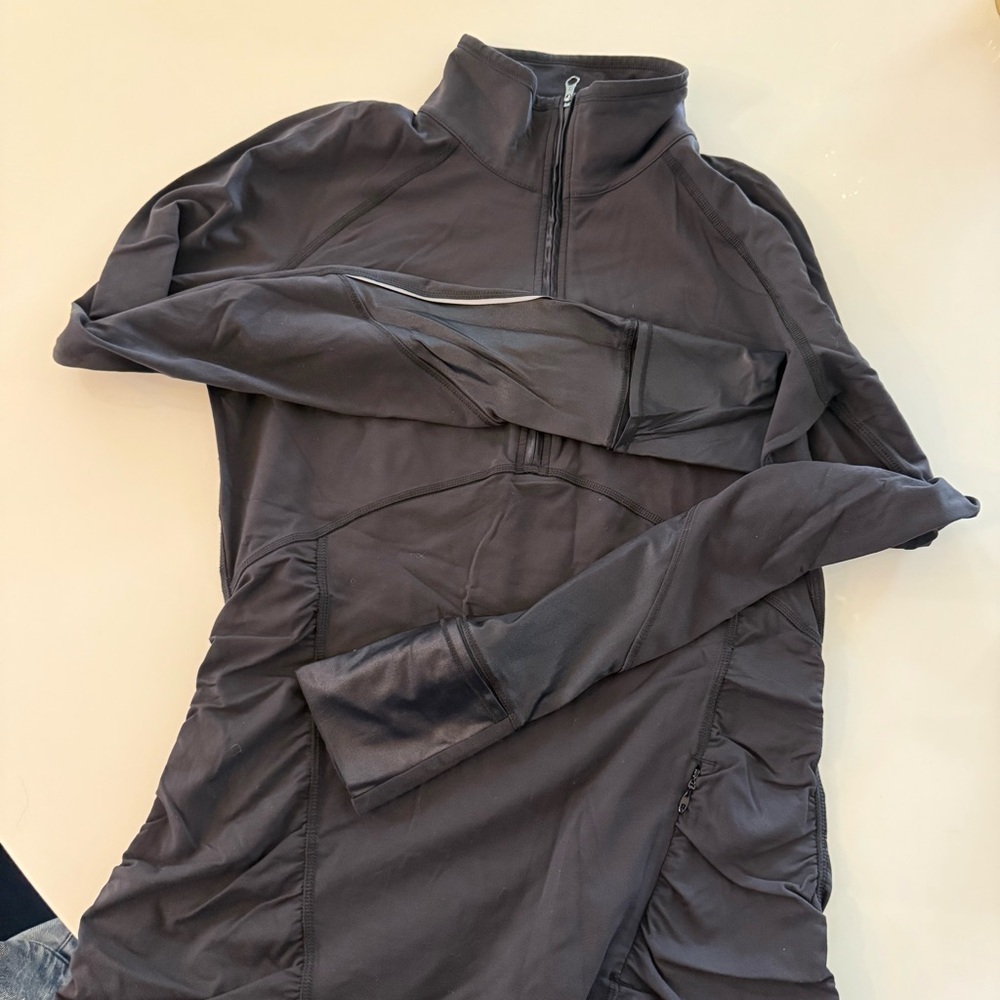 lululemon athletica black quarter zip pullover